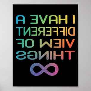 Autisme Bewustzijn T-shirt Ik heb een ander Uitzic Poster