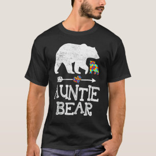Autisme Bewustzijn Tante Beer Steun Autistische Vo T-shirt