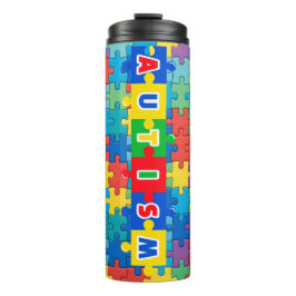 Autisme bewustzijn --Thermische Tumbler Thermosbeker