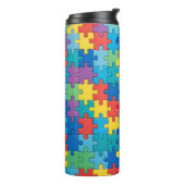 Autisme bewustzijn --Thermische Tumbler Thermosbeker (Gedraaid links)