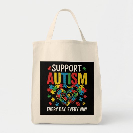 Autisme bewustzijn tote bag (Voorkant)