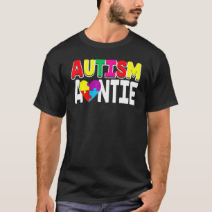 Autisme Bewustzijn Trots Autisme Tante Hart Puzzel T-shirt