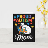 Autisme bewustzijn trotse autisme moeder kaart (Gele Bloem)