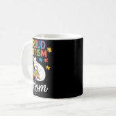 Autisme bewustzijn trotse autisme moeder  koffiemok (Voorkant links)