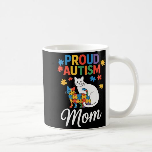 Autisme bewustzijn trotse autisme moeder  koffiemok (Rechts)