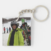 Autisme Bewustzijn Trotse Moeder Foto Sleutelhanger (Achterkant)