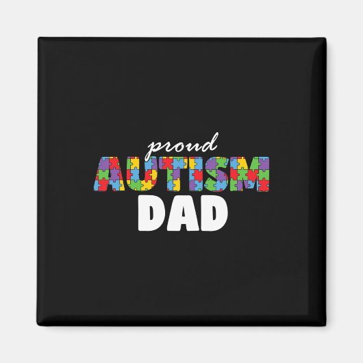 Autisme bewustzijn trotse vader vader acceptatie m magneet (Voorkant)
