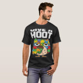 Autisme Bewustzijn Uil Geef Een Heet Ondersteuning T-shirt (Voorkant volledig)