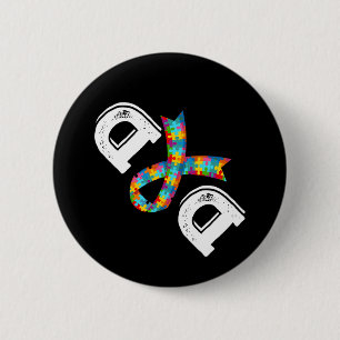 Autisme Bewustzijn Vader Acceptatie Anders R Ronde Button 5,7 Cm