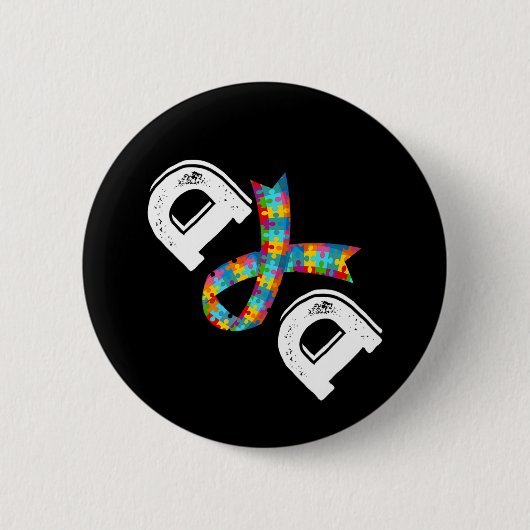 Autisme Bewustzijn Vader Acceptatie Anders R Ronde Button 5,7 Cm (Voorkant)