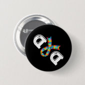 Autisme Bewustzijn Vader Acceptatie Anders R Ronde Button 5,7 Cm (Voorkant /achterkant)