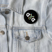 Autisme Bewustzijn Vader Acceptatie Anders R Ronde Button 5,7 Cm (In situ)