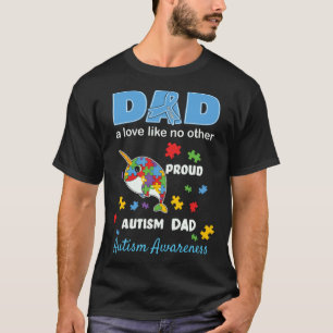 Autisme Bewustzijn Vader Liefde Trots Autisme Zoon T-shirt