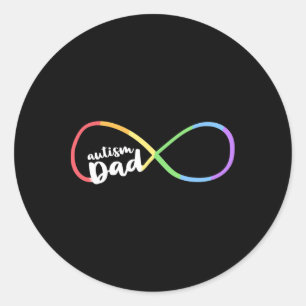 Autisme bewustzijn vader regenboog oneindigheid Sy Ronde Sticker