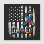 Autisme Bewustzijn Vader USA Vlag Vaderdag (Voorkant)