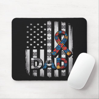 autisme bewustzijn vader usa vlag vaderdag muismat