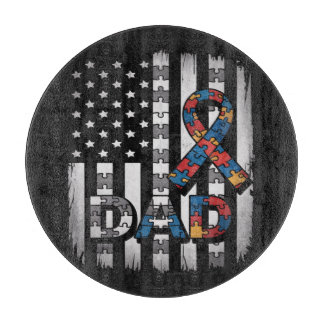 autisme bewustzijn vader usa vlag vaderdag snijplank