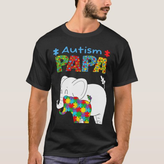 Autisme bewustzijn vader vader autistisch kind bew t-shirt (Voorkant)
