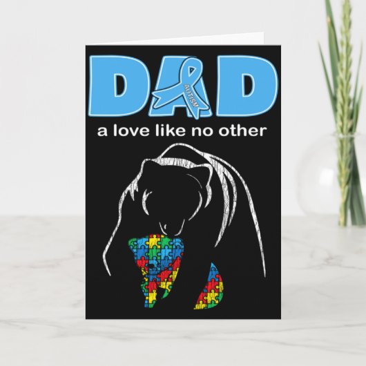 Autisme bewustzijn Vader Vader Liefde Trots Autism Kaart (Voorkant)