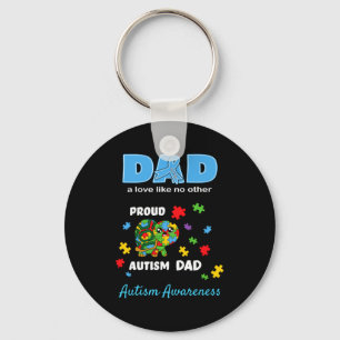 Autisme Bewustzijn Vader Vader Liefde Trots Autism Sleutelhanger