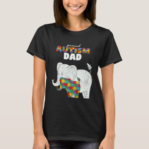 Autisme Bewustzijn Vader Vader Trots Autisme Zoon  T-shirt