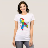 Autisme bewustzijn Verschil niet minder t-shirt (Voorkant volledig)