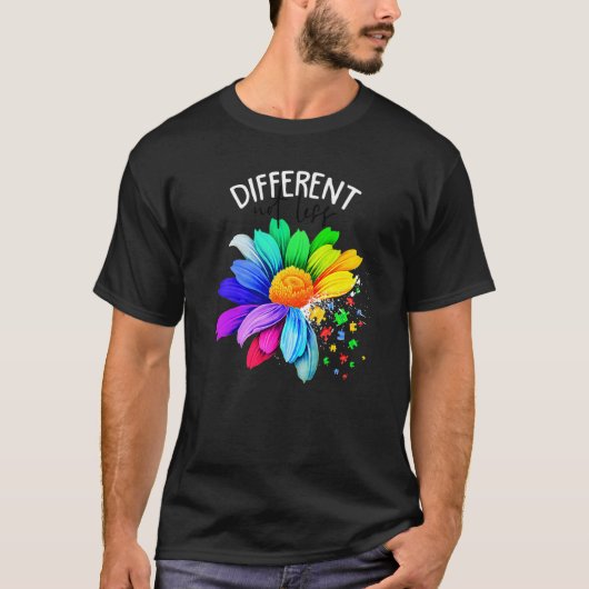 Autisme Bewustzijn Verschillend Niet Minder Autist T-shirt (Voorkant)