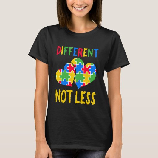 Autisme Bewustzijn - Verschillend Niet Minder Steu T-shirt (Voorkant)