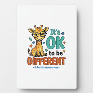 Autisme bewustzijn Verschillende Giraffe Vintage S Fotoplaat