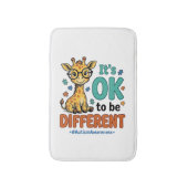 Autisme bewustzijn Verschillende Giraffe Vintage T Badmat (Voorkant Verticaal)