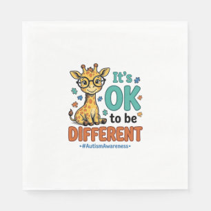 Autisme bewustzijn Verschillende Giraffe Vintage T Servet