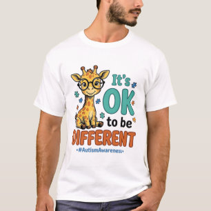 Autisme Bewustzijn Verschillende Giraffe Vintage T T-shirt
