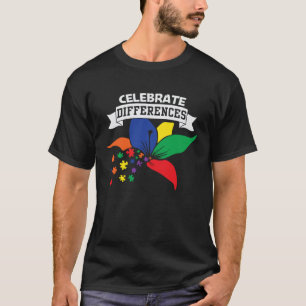 Autisme Bewustzijn Vier Verschillen Steun Aut T-shirt
