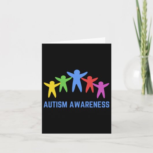 Autisme Bewustzijn Vieren Diversiteit Sticker Kaart (Voorkant)