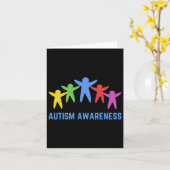 Autisme Bewustzijn Vieren Diversiteit Sticker Kaart (Gele Bloem)