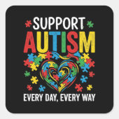 Autisme bewustzijn vierkante sticker (Voorkant)