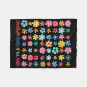 Autisme bewustzijn viert geesten van alle soorten fleece deken (Voorkant (Horizontaal))