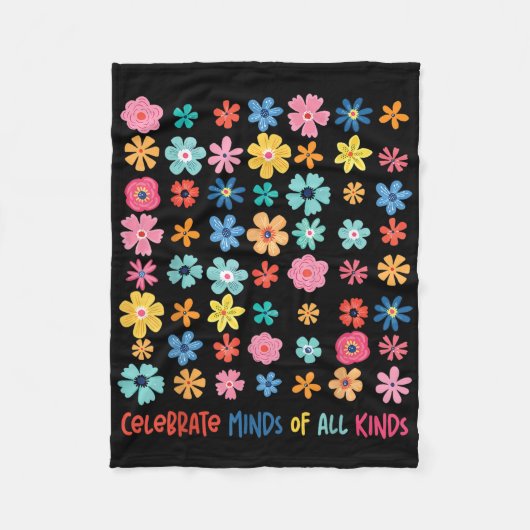 Autisme bewustzijn viert geesten van alle soorten fleece deken (Voorkant)