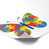 Autisme Bewustzijn Vlinder Puzzel Poster (Hoek)
