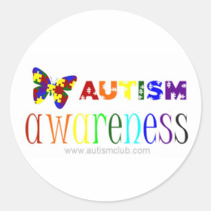 Autisme Bewustzijn Vlinder Sticker