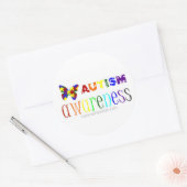 Autisme Bewustzijn Vlinder Sticker (Envelop)