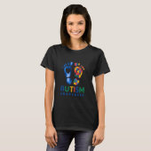 Autisme bewustzijn voet t-shirt (Voorkant volledig)