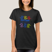 Autisme-bewustzijn voor pap mam Therapist with Lov T-shirt (Voorkant)