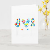 Autisme bewustzijn Vrede Liefde Autisme Puzzel Lin Kaart (Gele Bloem)