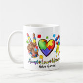 Autisme Bewustzijn Vredespuzzel Hart Mok (Links)