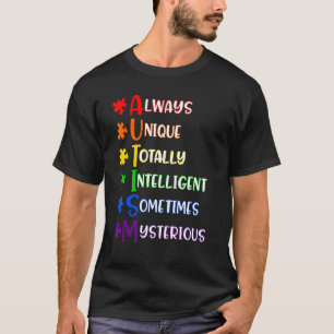 Autisme Bewustzijn Vriendelijkheid Altijd Uniek 1 T-shirt