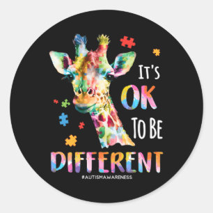 Autisme-bewustzijn Vrouwen Kinderen dat ze anders  Ronde Sticker