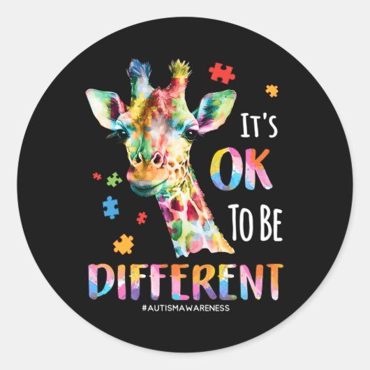 Autisme-bewustzijn Vrouwen Kinderen dat ze anders  Ronde Sticker (Voorkant)