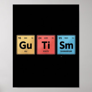 Autisme Bewustzijn Vrouwen Mannen Kinder Mom Eleme Poster