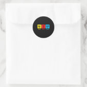 Autisme bewustzijn vrouwen mannen kinderen element ronde sticker (Tas)